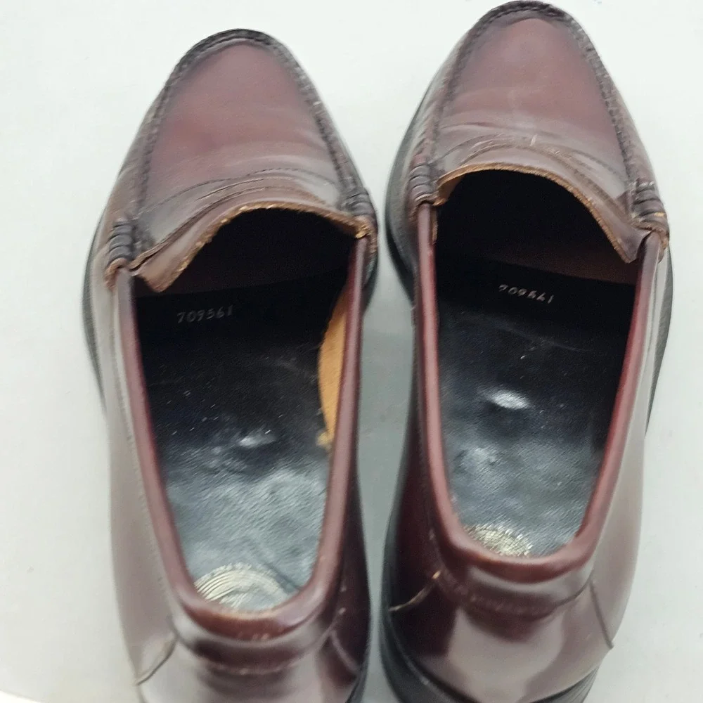 Florsheim Imperial Mens Burgundy Leather Penny Loafers Dress Shoes 11.5 B 30068